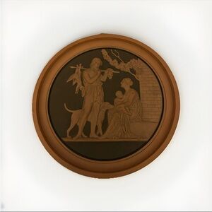 P Ipsens Enke Copenhagen Terracotta Plaque 156C Neoclassical Relief Art Nouveau